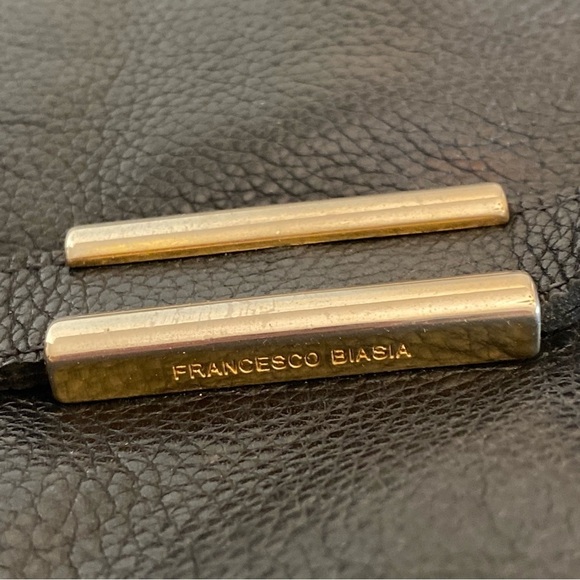 Francesco Biasia Vintage Black Italian Leather Handbag - Picture 16 of 16